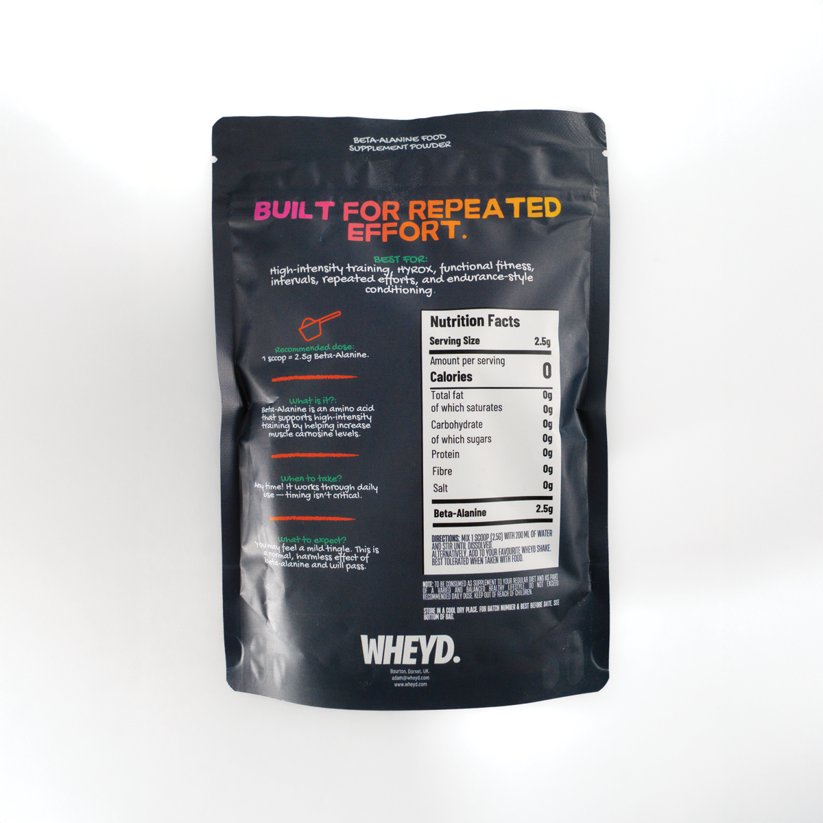 Beta-Alanine Powder | Endurance & Performance Supplement for HYROX, Running & High-Intensity Training |