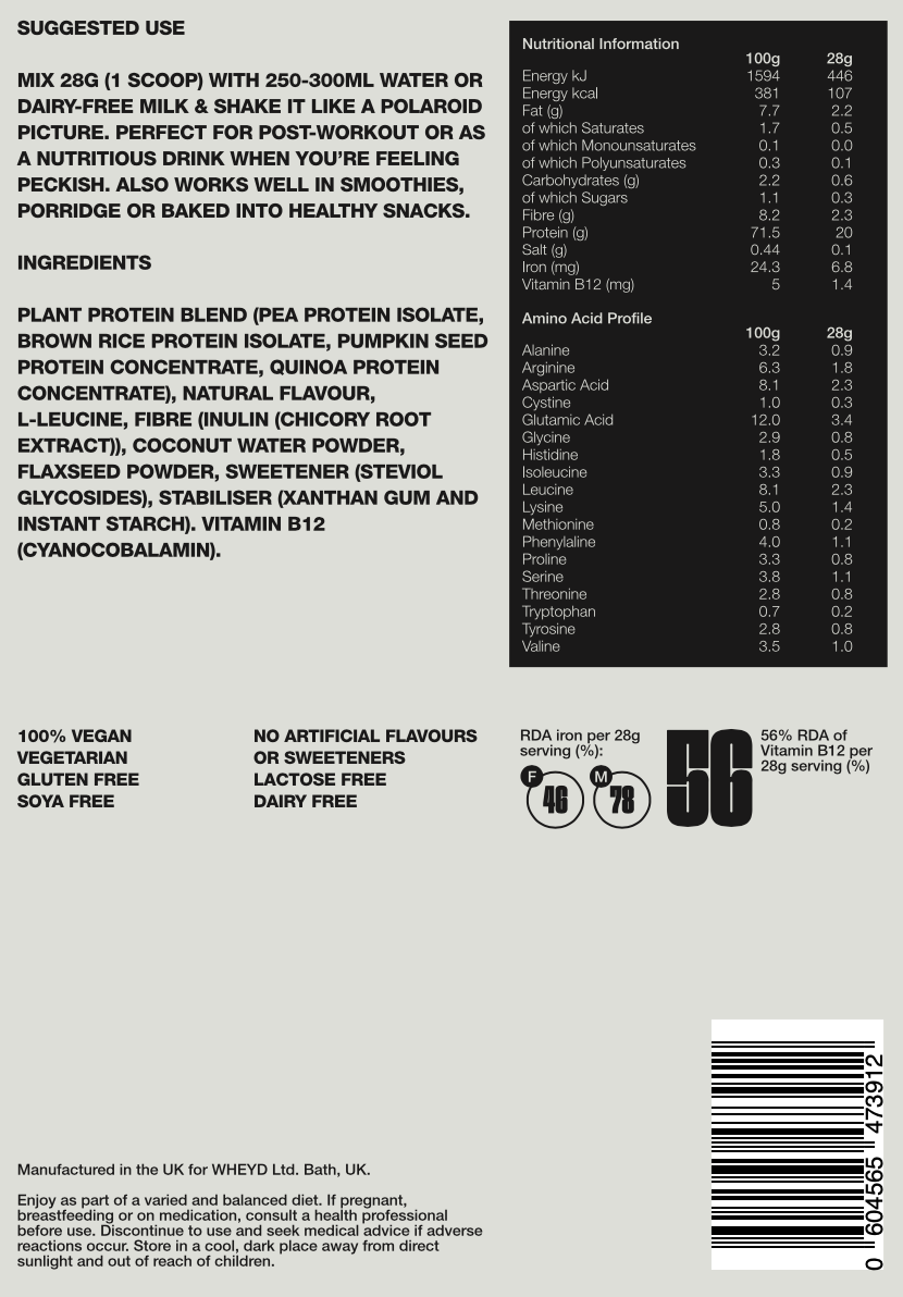 vegan protein powder vanilla